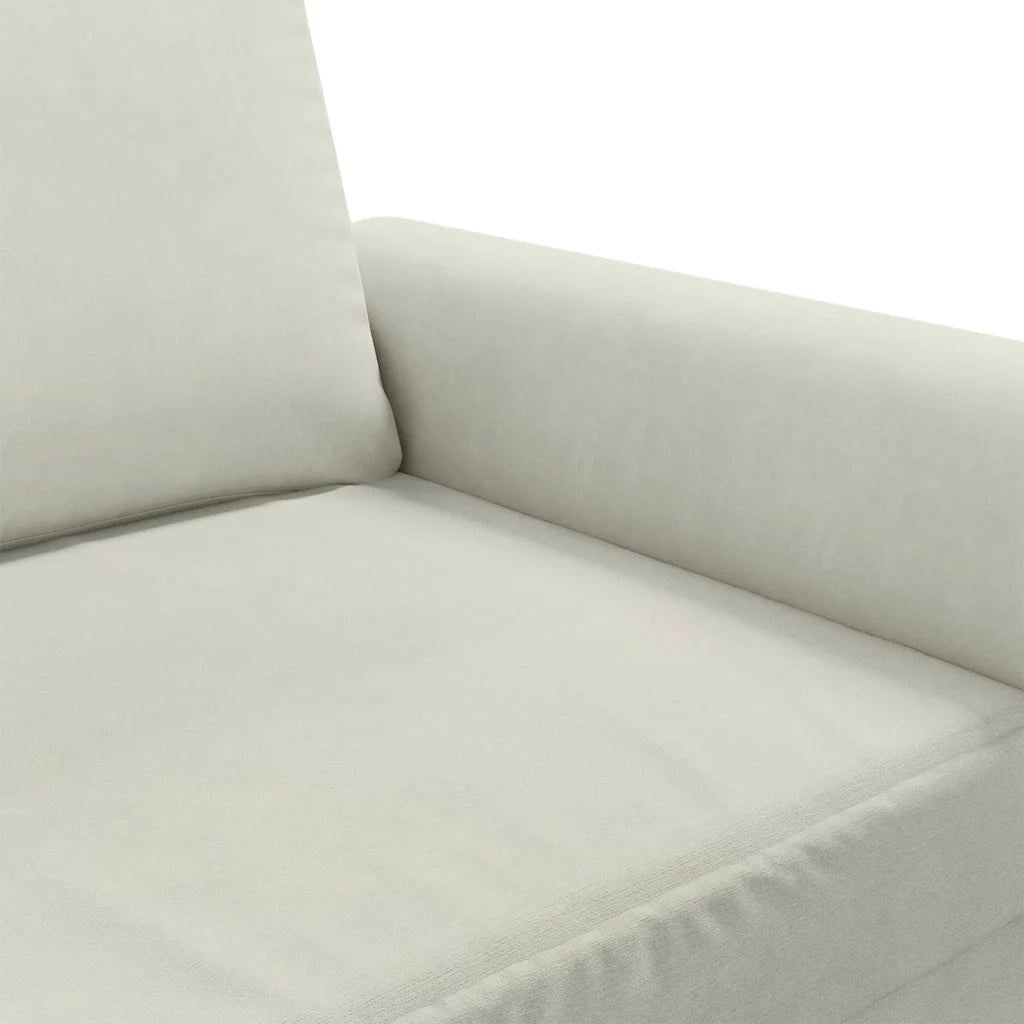 Divano a 3 Posti-Sofa 3 Posti Crema 180 cm in Velluto 650134