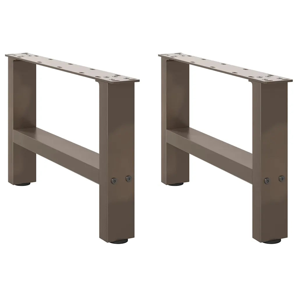 Gambe per Tavolino da Caff¨¨ in Acciaio Naturale 2 pz-Set di 2 Gamba per Tavolo 50x(30-31) cm Acciaio
