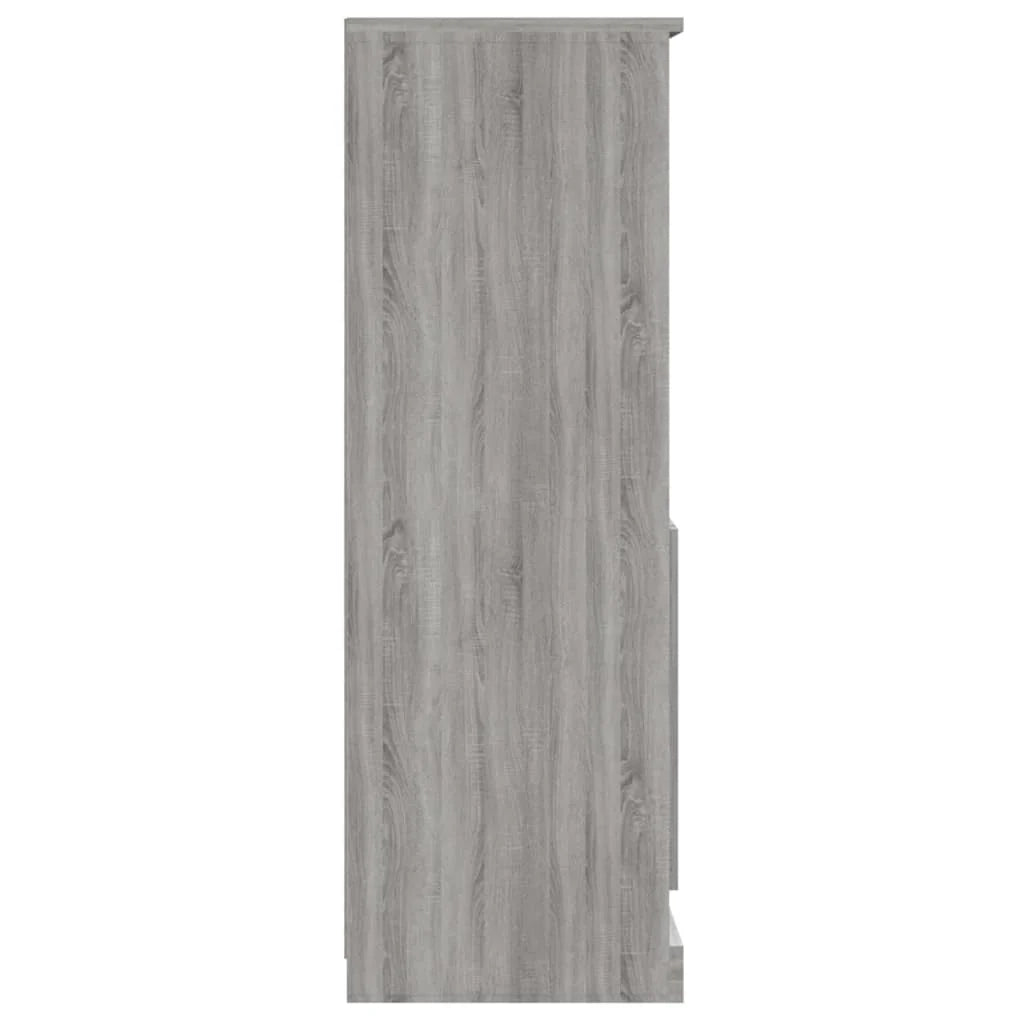 Buffet credenza cassettiera mobiletto mobile contenitore organizer cucina soggiorno salotto rovere Sonoma alto 60 x 35,5 x 103,5 cm legno ingegnerizzato grigio 02_0035378