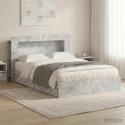 Telaio del letto con storage Grigio Cemento 135 x 190 cm