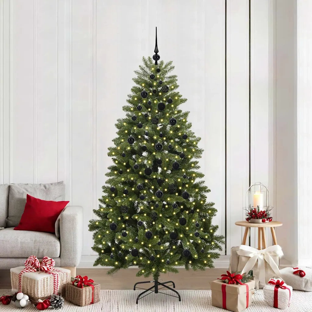 Albero di Natale | Decorazioni natalizie artificiale Verde 210 cm PVC e Metallo