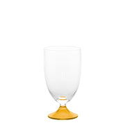 Zafferano Calice Acqua Linea Maestro in Vetro Soda Lime Soffiato a Mano Set da 4 Pezzi Colore Ambra Design Contemporaneo Artigianale Elegante