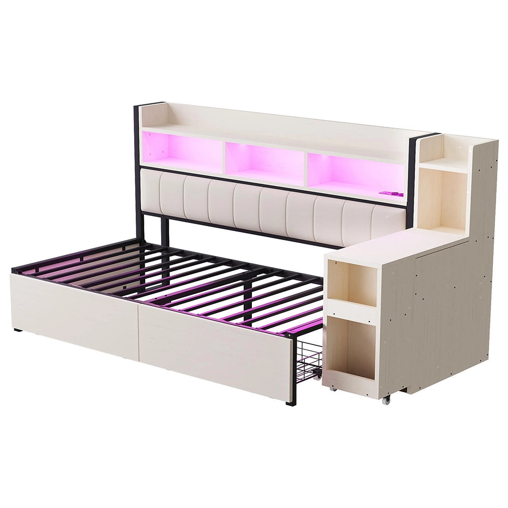 Divano letto ferro 90x200cm?- Xylo - LED scrivania bianco