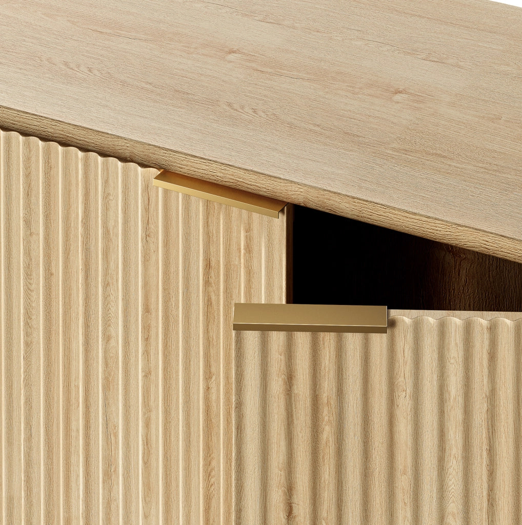 Credenza a 2 ante 80x40x80 cm in MDF rovere HOMVRA