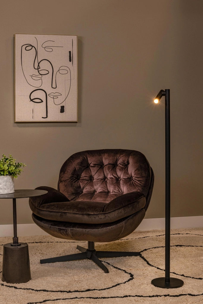 Lampada da terra LED nera ANTRIM Lucide IP54