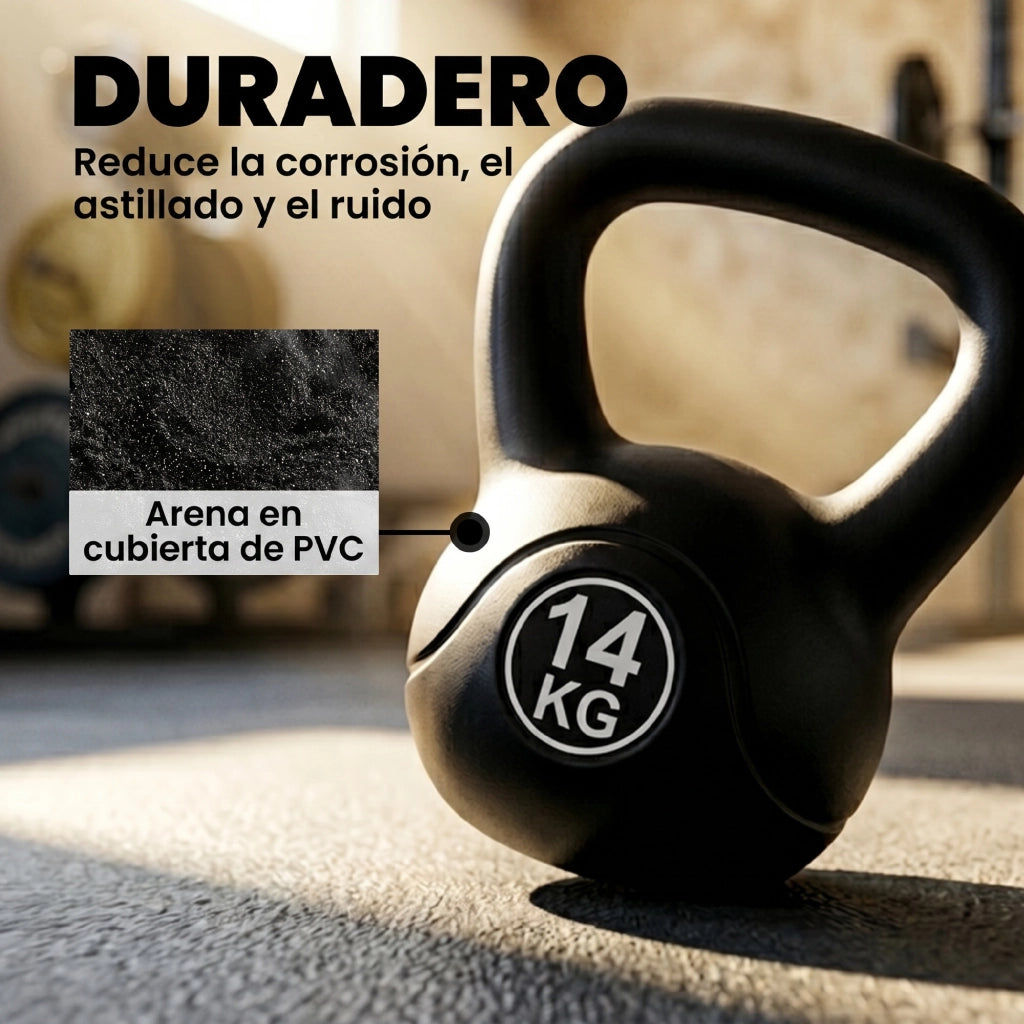 Kettlebell 14 kg ¨C zephmum ¨C Nero 26x18x32 cm