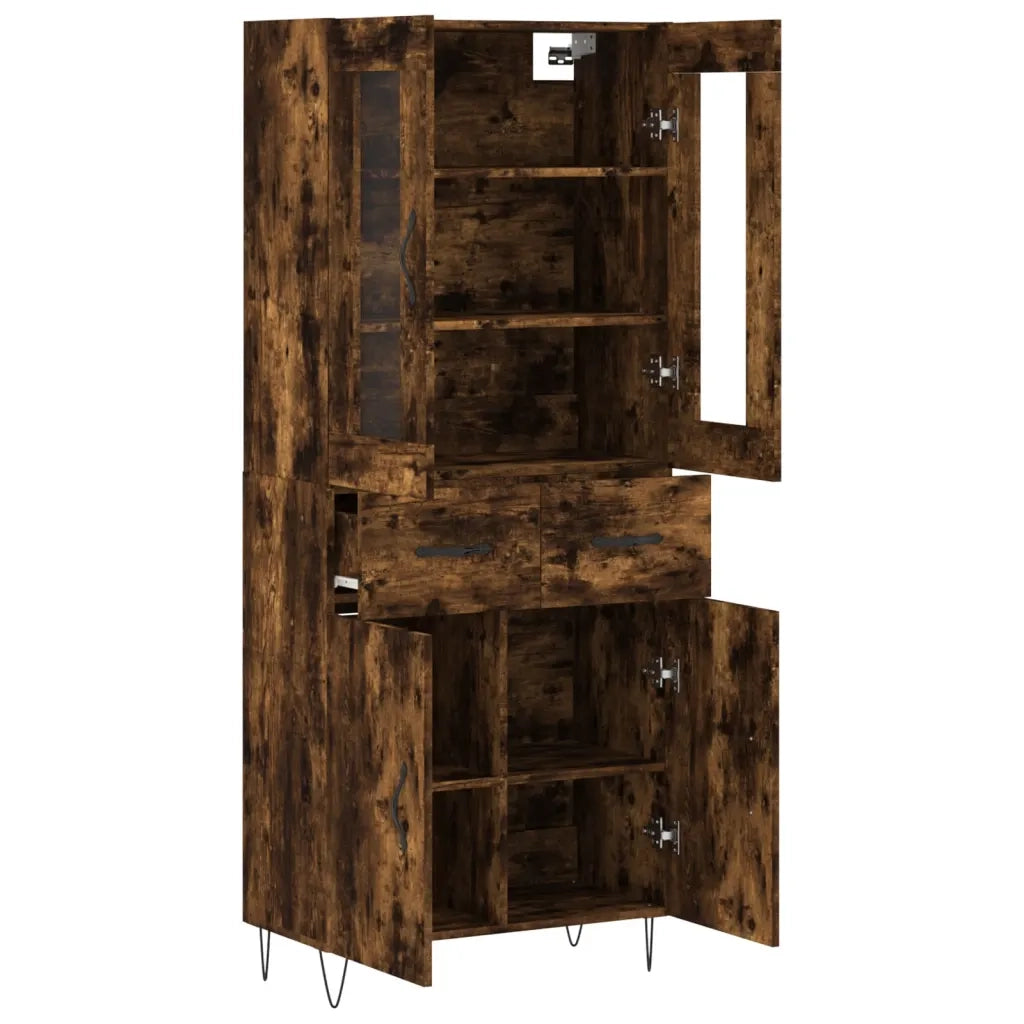Credenza Rovere Fumo  69,5x34x180 cm in Legno Multistrato 3198566
