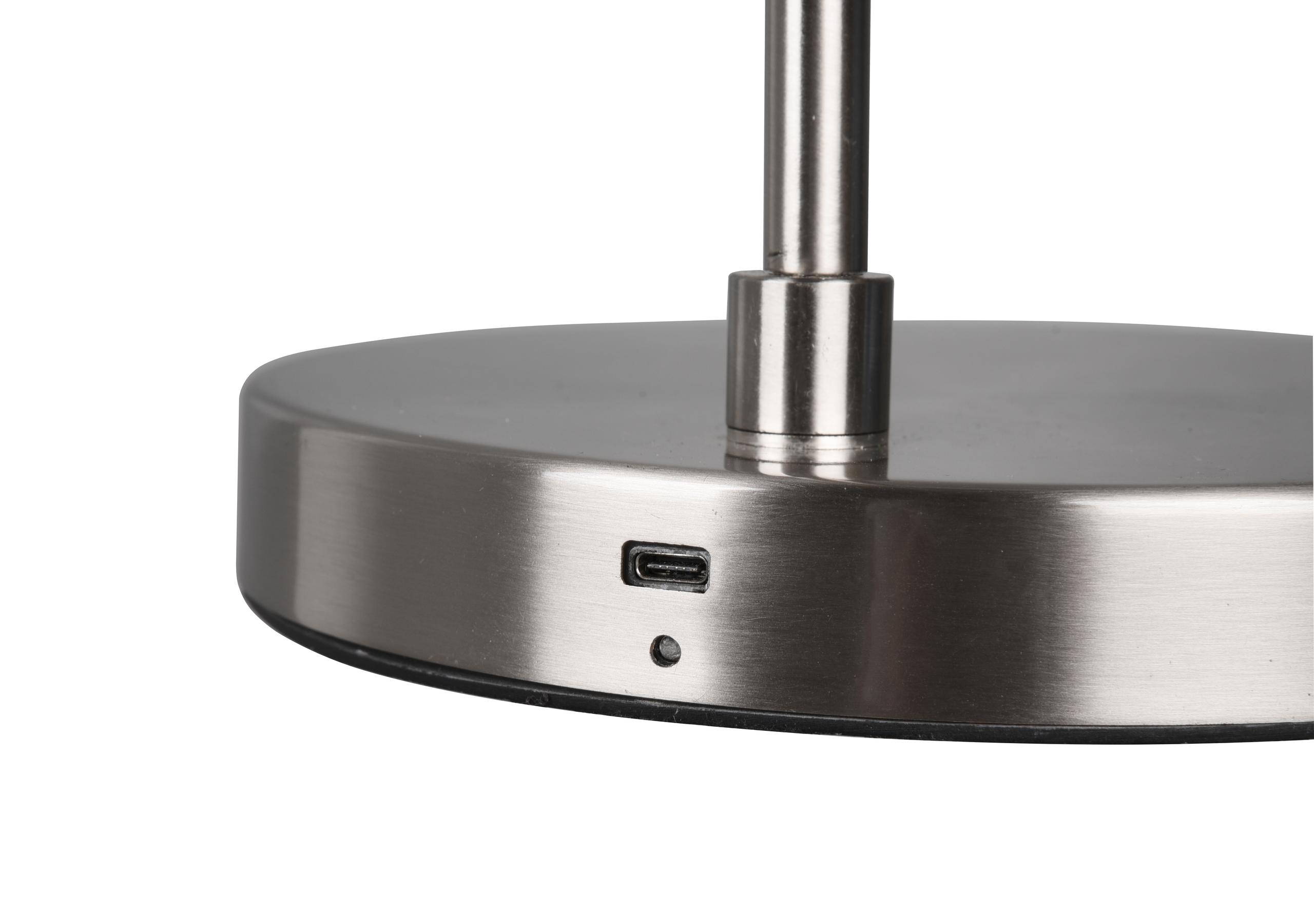 Piantana da Interno a LED in Metallo Acciaio Satinato