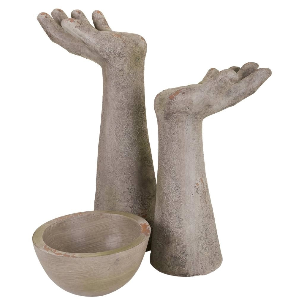 Figura della mano in magnesio 27x20x51h-50x20x51 Grigio
