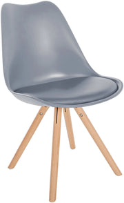 Sedia Sofia in plastica grigio,natura (rotondo)