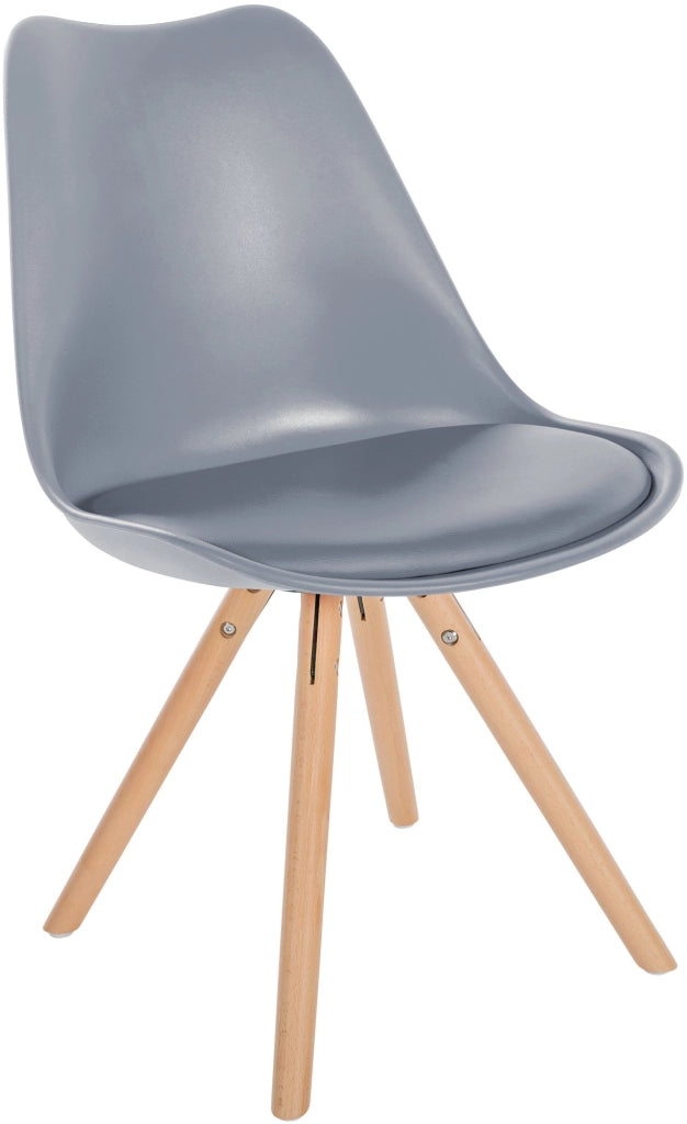 Sedia Sofia in plastica grigio,natura (rotondo)