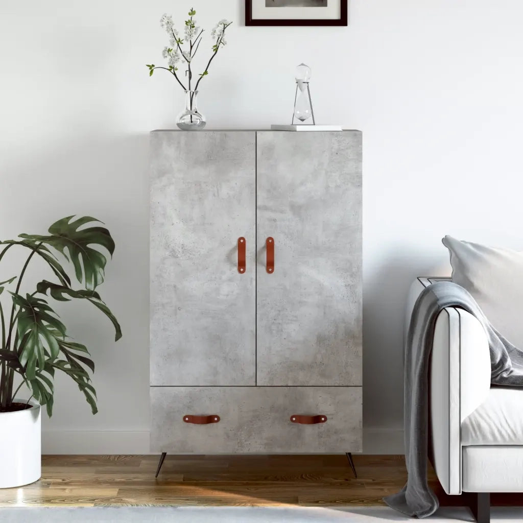 Credenza Grigio Cemento 69,5x31x115 cm in Legno Multistratocod mxl 80532