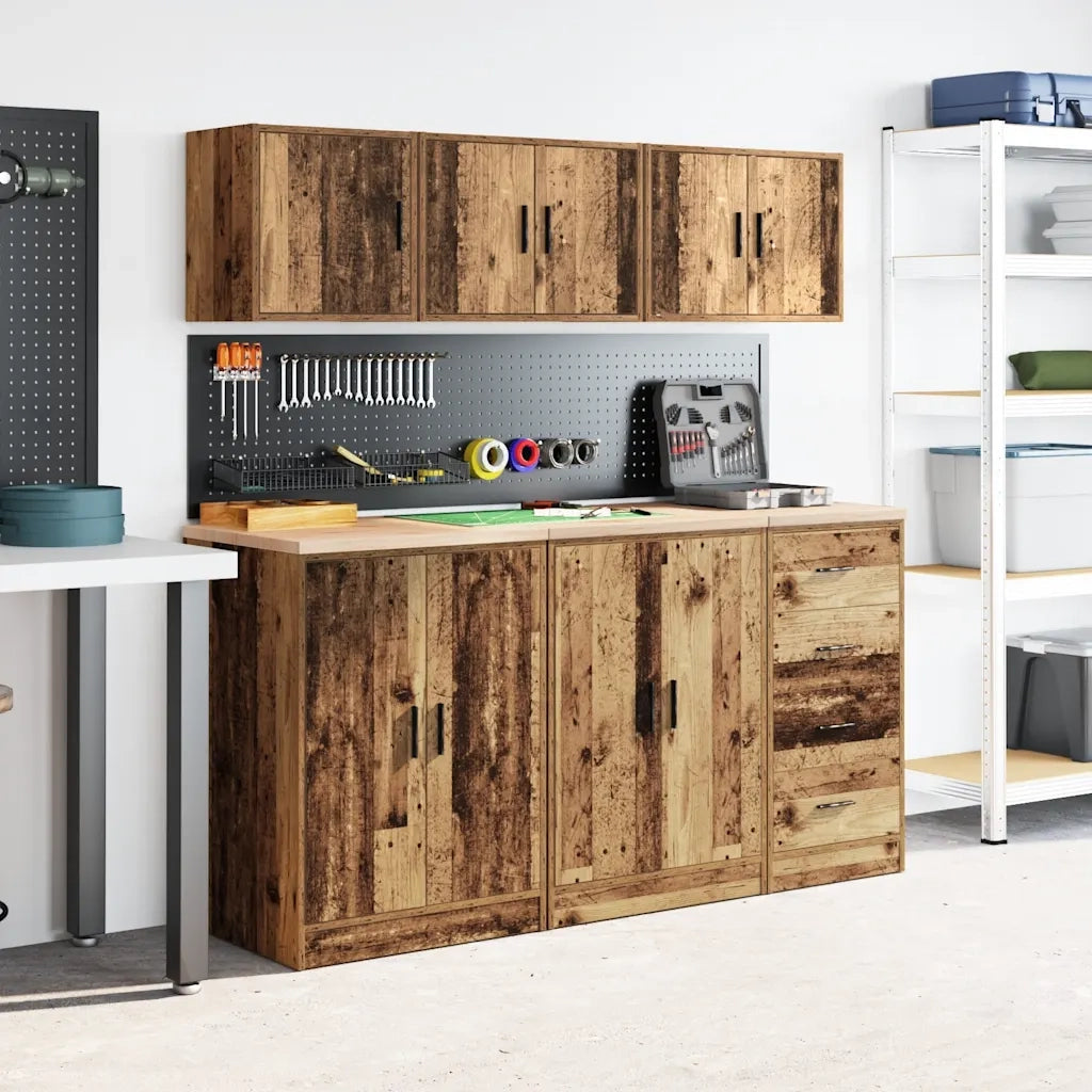 Pensile per Garage Legno Antico in Legno Multistrato 860657