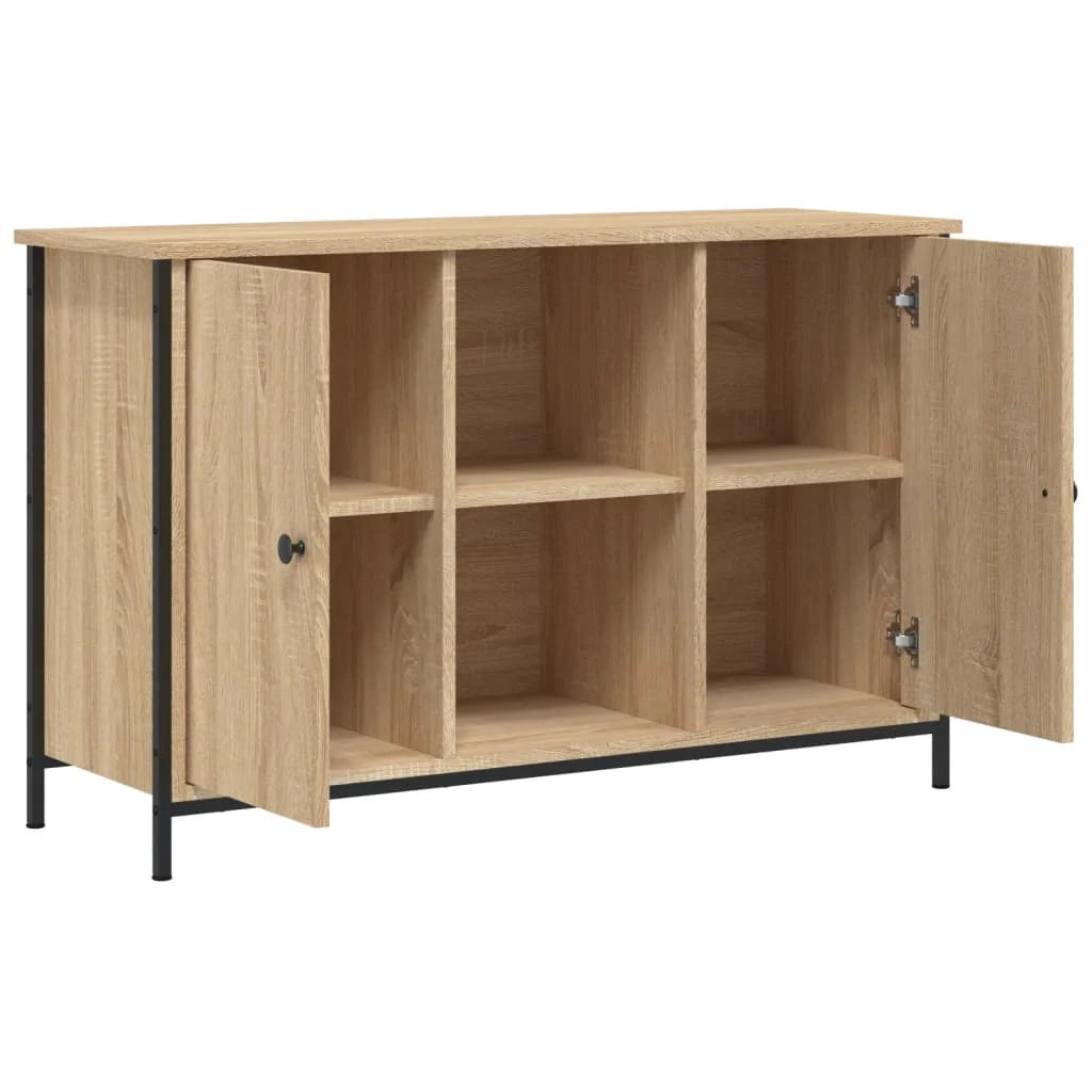 Mobile TV multimediale mensola TV credenza TV sala da pranzo soggiorno camera da letto rovere Sonoma 100 x 35 x 65 cm legno ingegnerizzato marrone 02_0027428