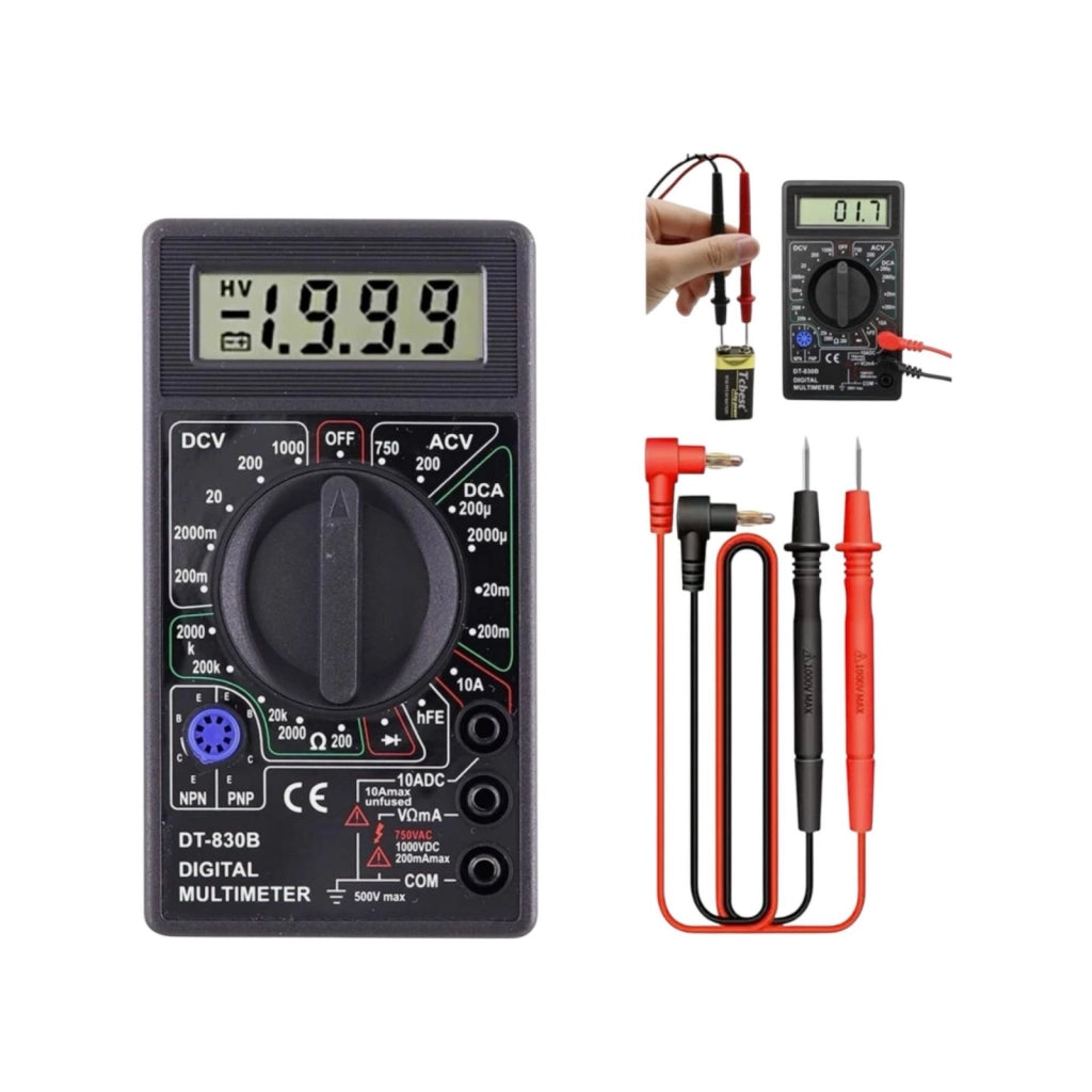 Multimetro Digitale DT830B Multimetro Digitale AC/dc LCD 750 / 1000V voltmetro amperometro Tester