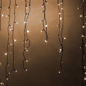 Luci di Natale tenda 400 Led plastica bianco caldo cm 750