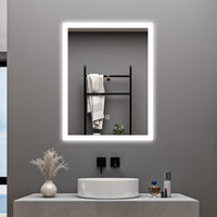 AICA Specchio da bagno  50 x 70 cm, dimmerabile, Funzione Memoria, antiappannamento, 3 colori