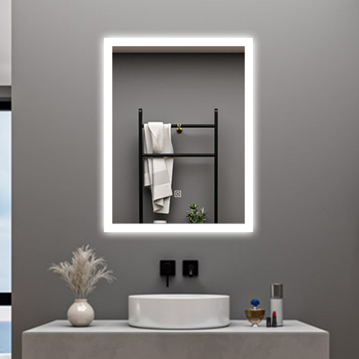 AICA Specchio da bagno  50 x 70 cm, dimmerabile, Funzione Memoria, antiappannamento, 3 colori