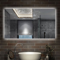 120 x 70 cm,AICA Specchio da Bagno LED con Luce, memoria, antiappannamento,CRI>90,autospegnimento,interruttore touch
