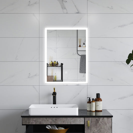 AICA Specchio da bagno  50 x 70 cm, dimmerabile, Funzione Memoria, antiappannamento, 3 colori