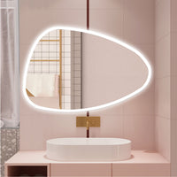 AICA Specchio da bagno 120 x 80 cm, dimmerabile, Funzione Memoria, antiappannamento, 3 colori