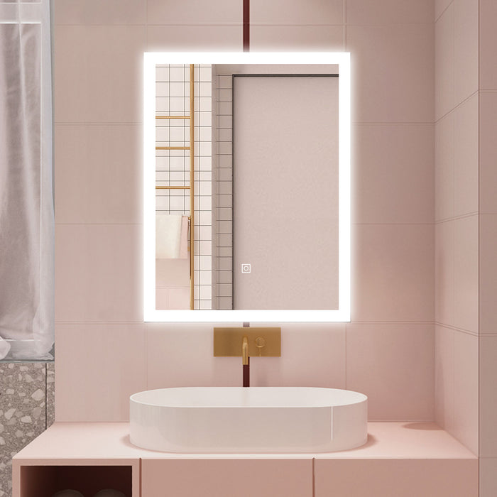 AICA Specchio da bagno  50 x 70 cm, dimmerabile, Funzione Memoria, antiappannamento, 3 colori