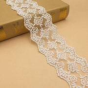Decorativo Lint a Treciuffi - 3 Metri - 7 cm Larghezza - 100% Cotone - Lint Decorativo - Bordeghiacchè - Adatto per Abbigliamento e Fai da Te - Lint Decorativo a Treciuffi