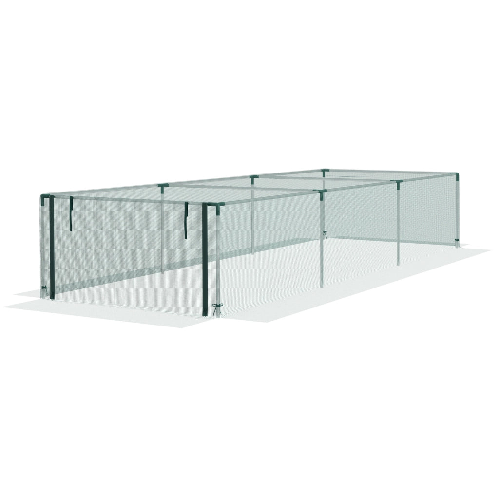 Tenda Protettiva per Piante con Porta a Zip ¨C Zephmum ¨C Verde/Argento 125x125x62.5 cm