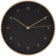 Orologio da parete moderno con cristallo a quarzo senza tic, in design scandinavo, decorazione per casa e ufficio, in nero e oro