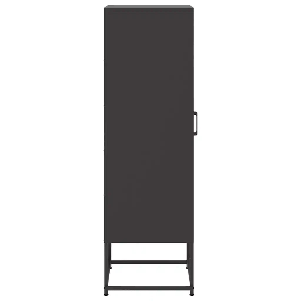 Credenza | Madia | Buffet da pranzo | Armadio da pranzo Nera 36x39x123 cm in Acciaio