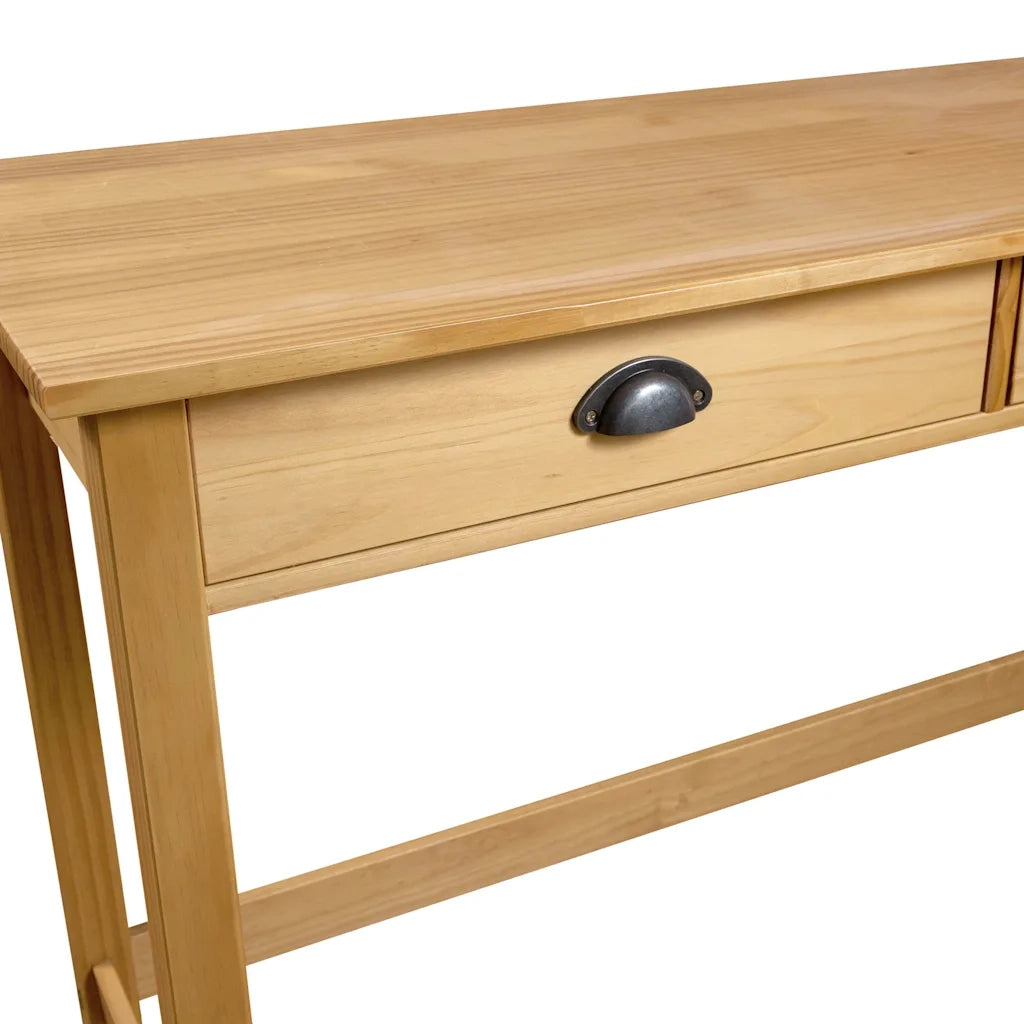Consolle Hill con 2 Cassetti 110x45x74 cm in Massello di Pino 288991