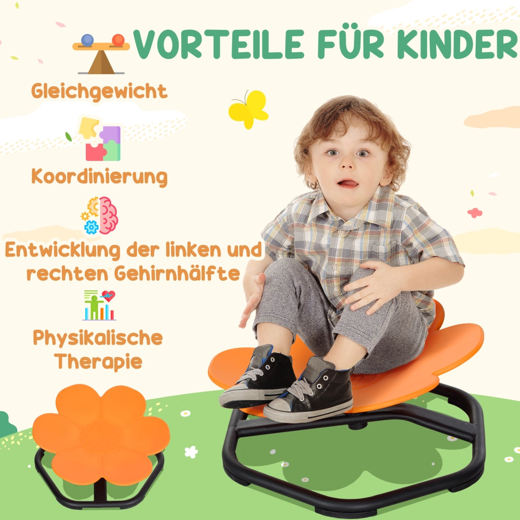 Sedia girevole per bambini sensoriale ¨C zephmum ¨C plastica arancione