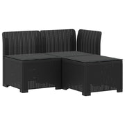 Divano da giardino 3 posti con cuscini in look rattan PP 8011889