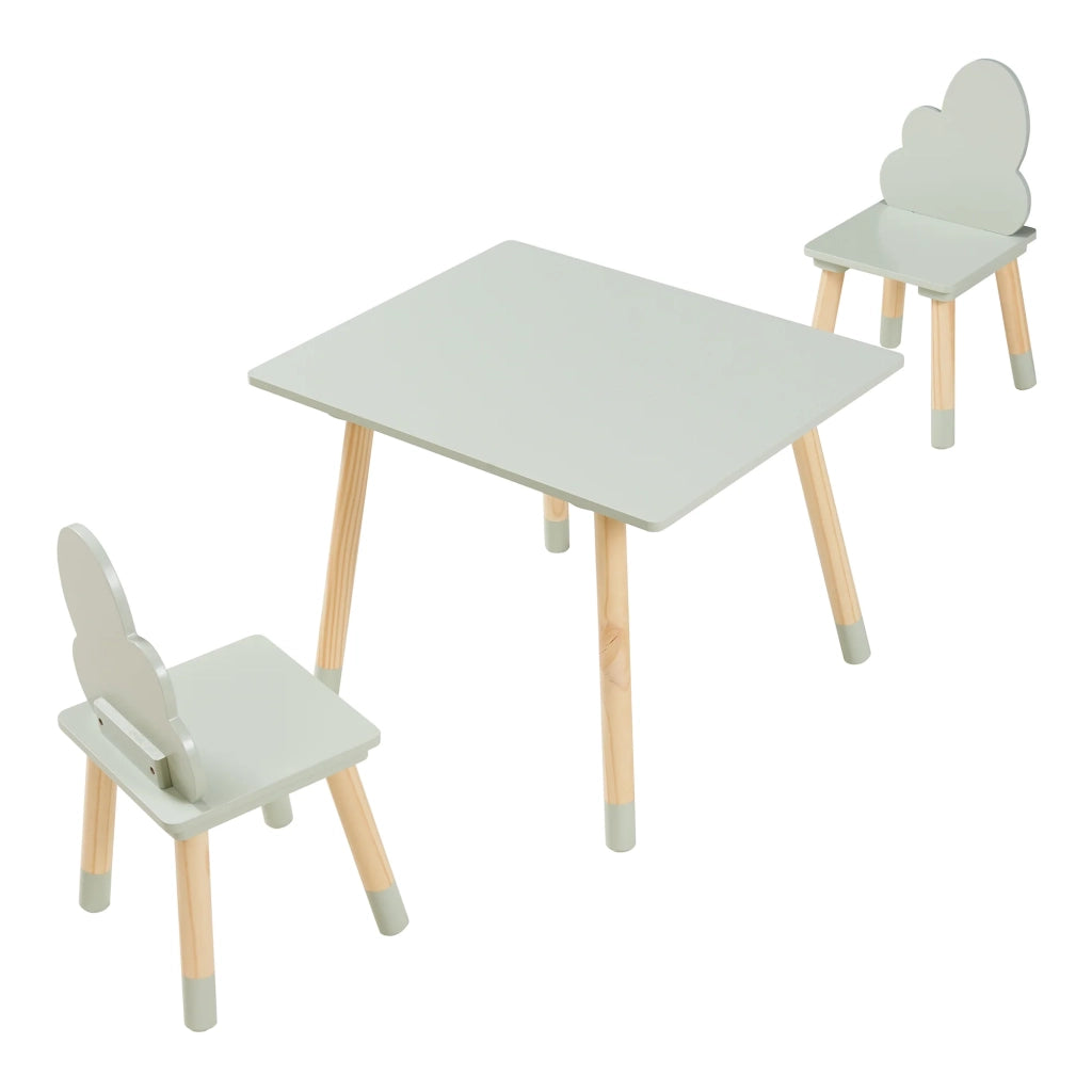 Set tavolo e 2 sedie per bambini Hovle verde menta 03_0009450