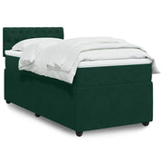 Giroletto a Molle con Materasso Verde Scuro 80x200 cm Velluto 3289899