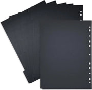 Tabbladen A4 con 11 gatti, 10 fogli/2 set - Nero - Cerniera Quaderno Planner