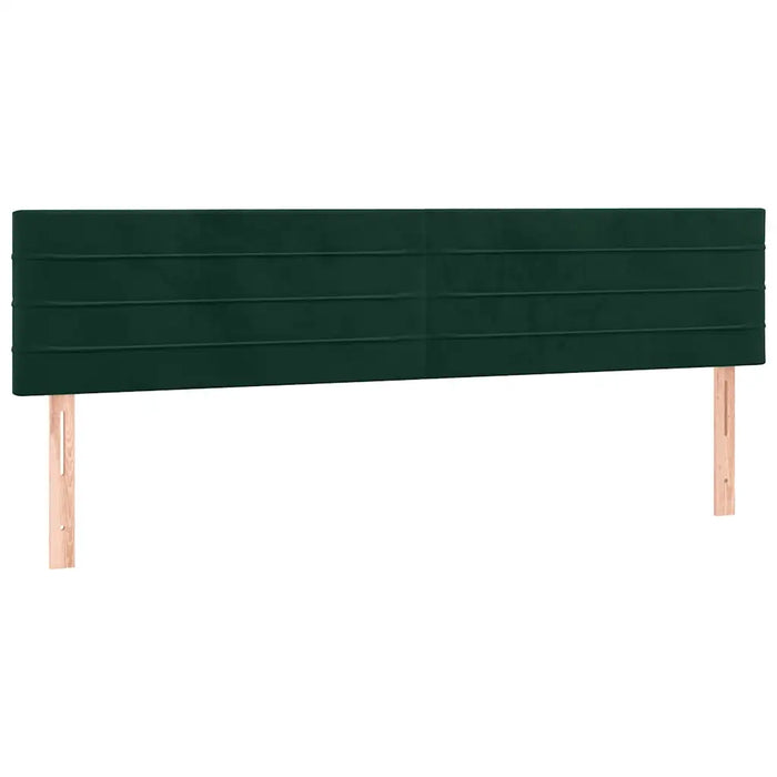 Letto a Molle con Materasso e LED Verde Scuro 180x200cm Velluto 3134480