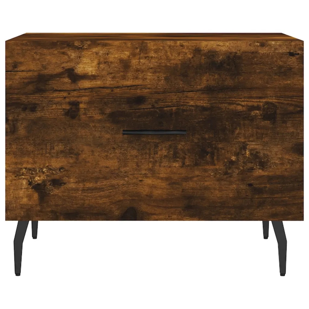 2 pz Tavolini salotto | Tavolino da caff¨¨ | Tavolino da Soggiorno Rovere Fumo 50x50x40cm Legno Multistrato