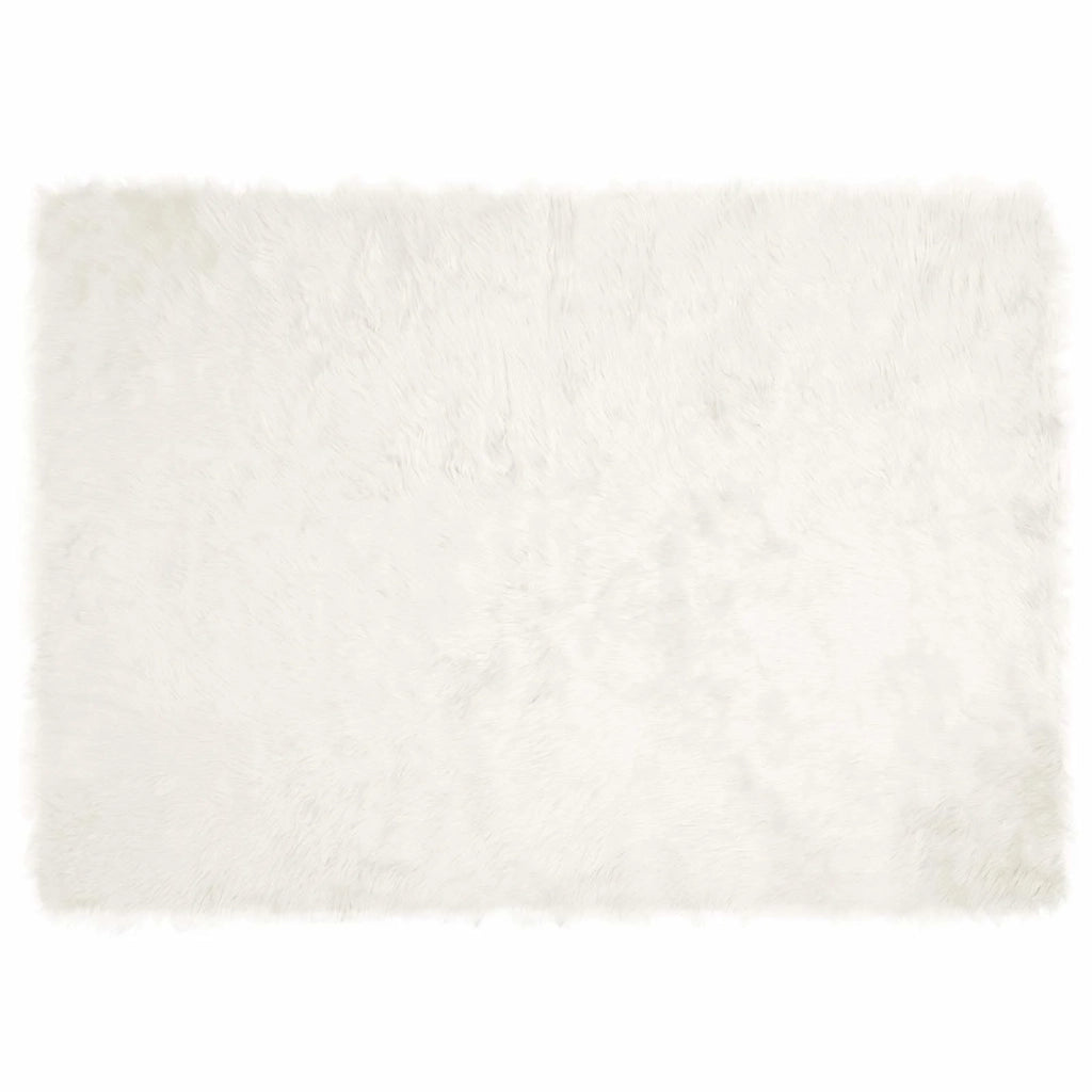Tappeto in finta TAFALLA Bianco 240 x 340 cm Poliestere