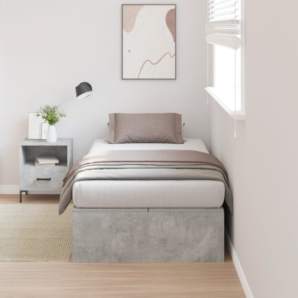 Struttura letto contenitore  Grigio cemento 100x200 cm