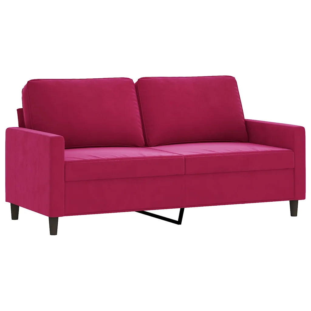 Divano a 2 Posti Rosso Vino 140 cm in Vellutocod mxl 109413