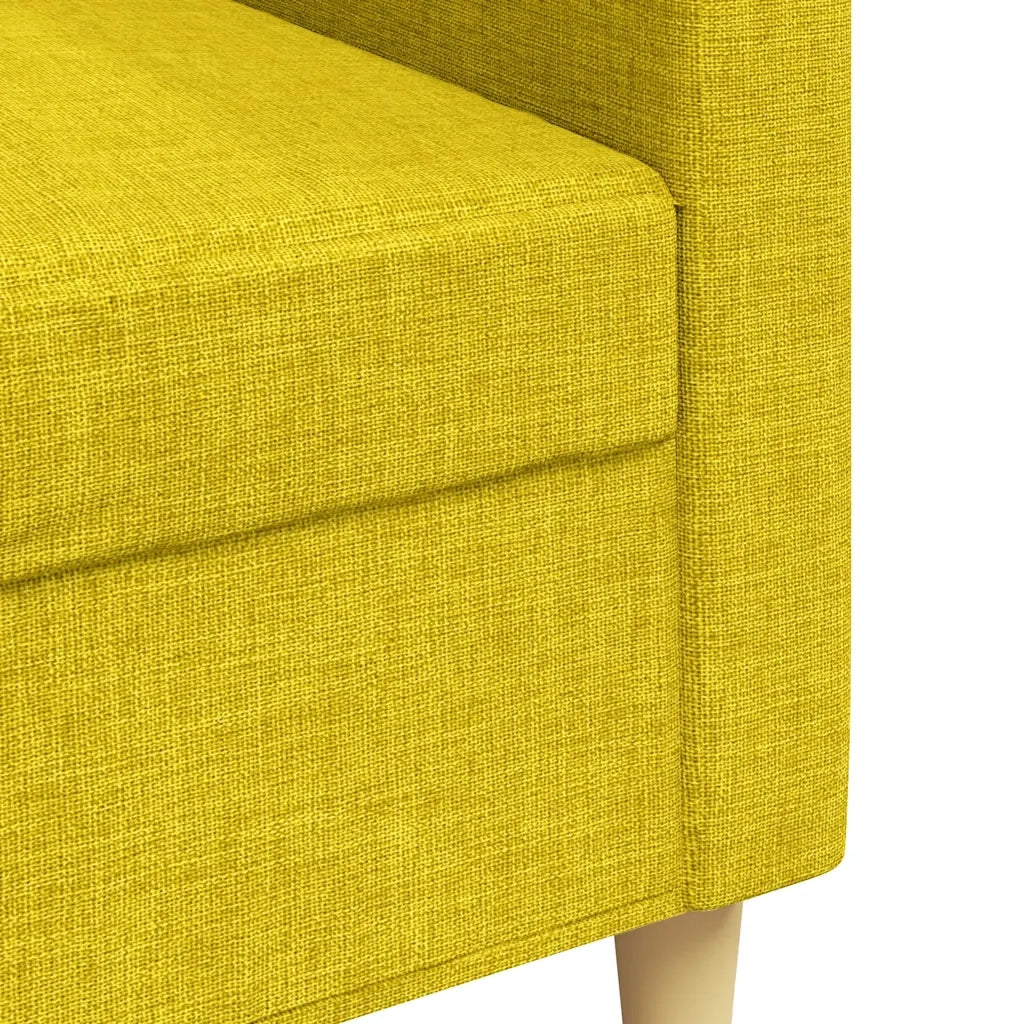 Divano a 3 Posti Giallo 210 cm in Tessuto 4007419
