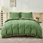 Set di coperte per letto confortevole e respirante, 155x220 cm, verde.
