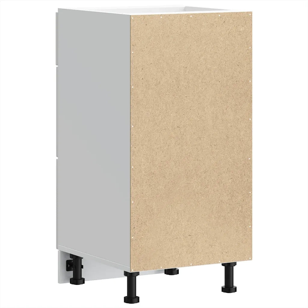 vidaXL Base da Cucina Lucca Bianco Lucido in Legno Multistrato