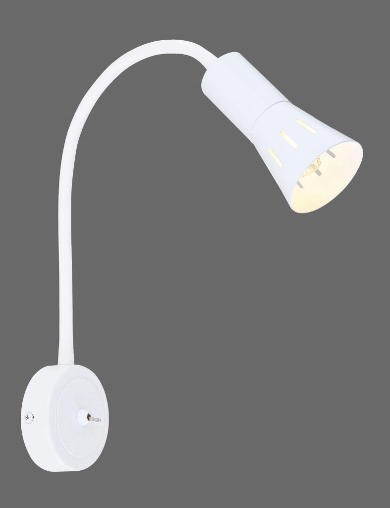 Applique Candellux Arena bianca E14 con interruttore