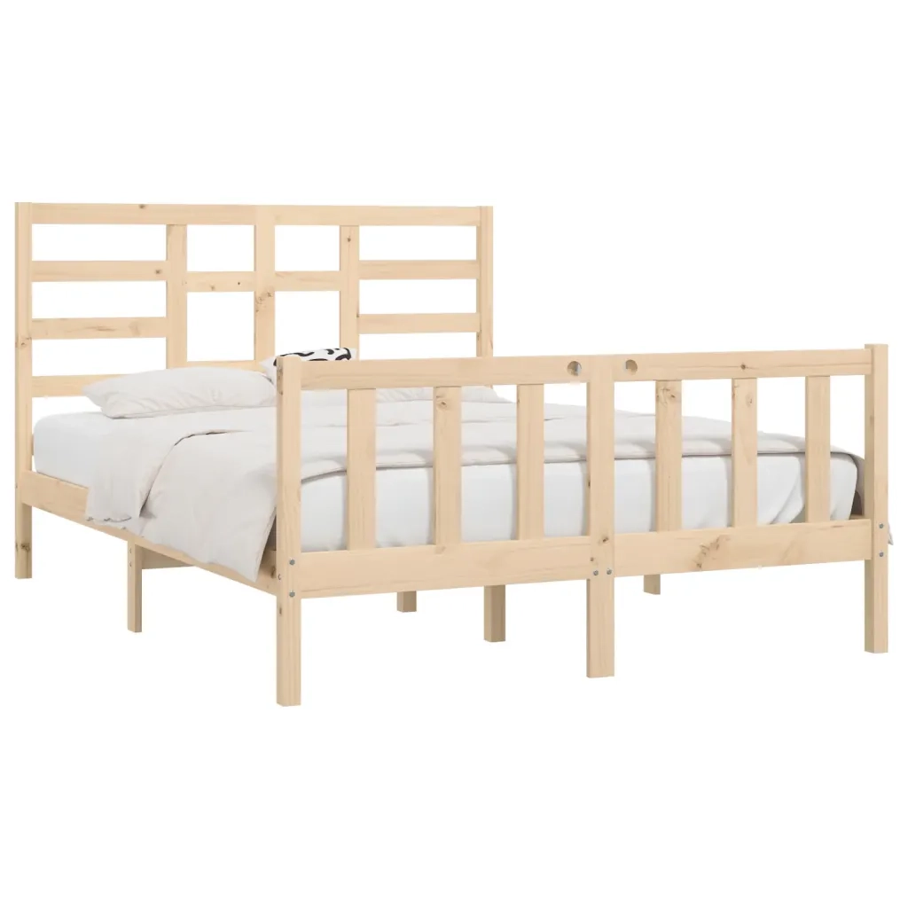 Giroletto senza Materasso-Struttura Letto 140x200 cm in Legno Massello di Pino 323824