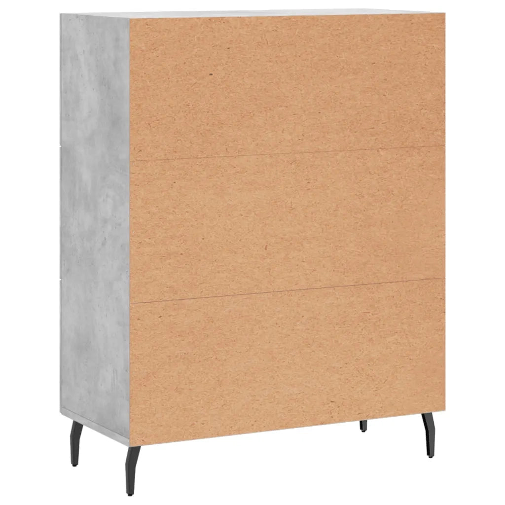 Credenza Grigio Cemento 69,5x34x90 cm in Legno Multistrato 827872