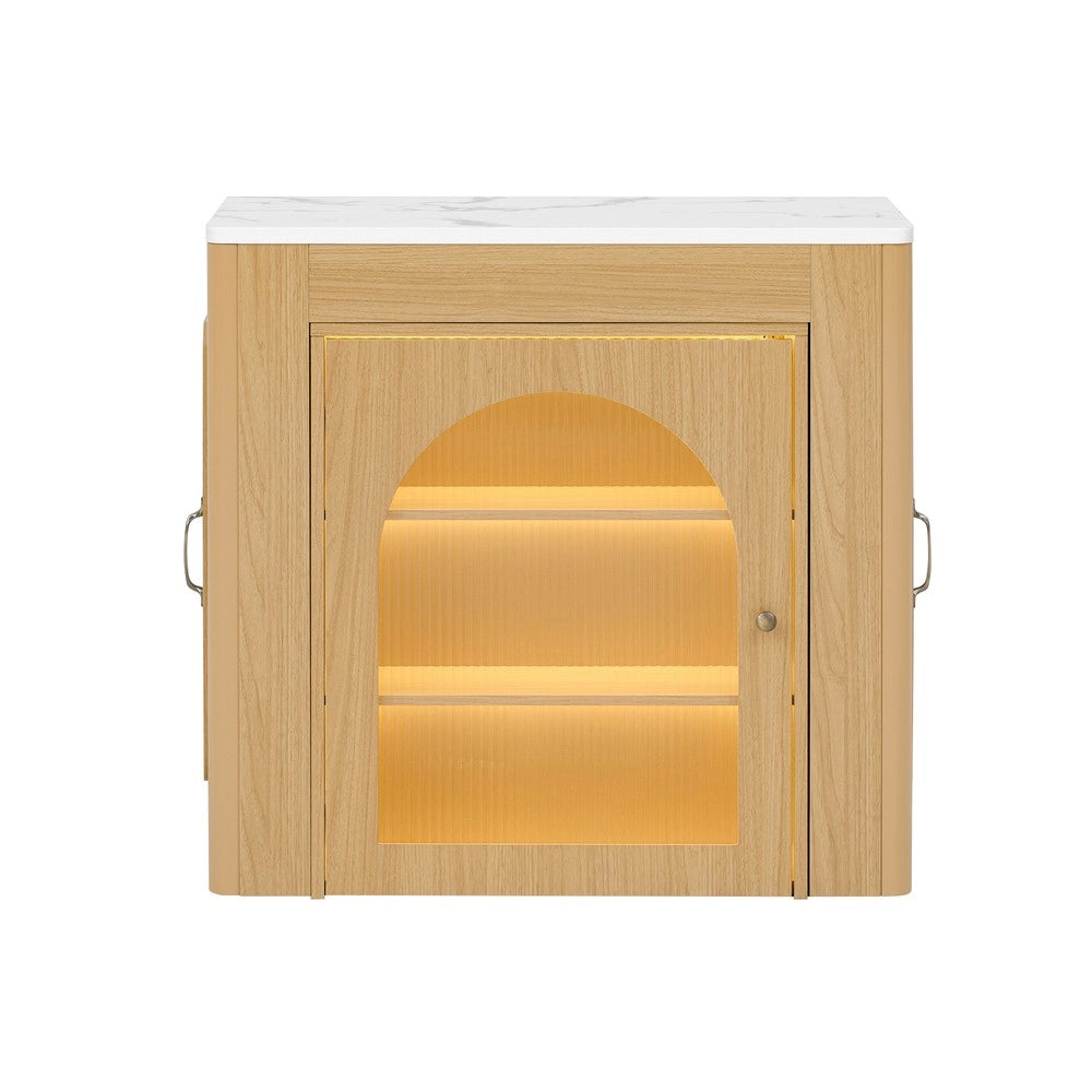 Tavolo da Pranzo Allungabile con Ruote e Piano Rimovibile ¨C MINIMAL ¨C Naturale