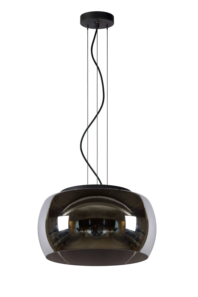 Sospensione OLIVIA vetro fumé nero 3xE27 40W Lucide