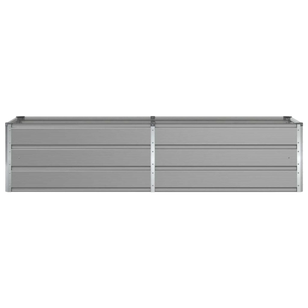 Fioriera da esterno dal design moderno 195 x 50 x 45 cm versatile in acciaio zincato grigio chiaro codice 02_0059198.